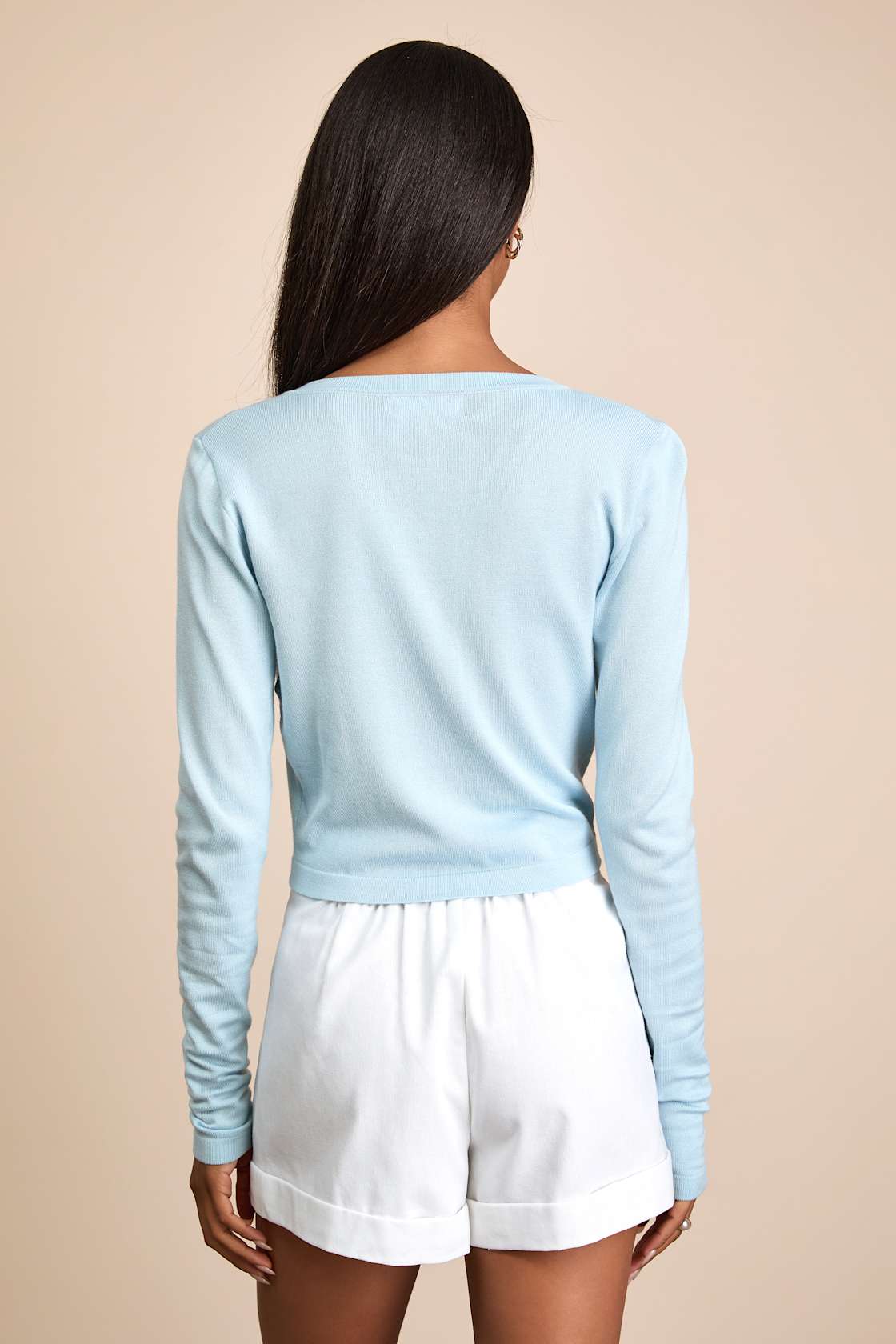 Pippy Light Blue Cropped Cardigan