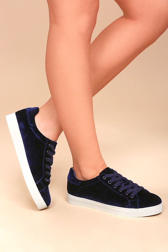 Circus by Sam Edelman Caprice Navy Velvet Sneakers 4