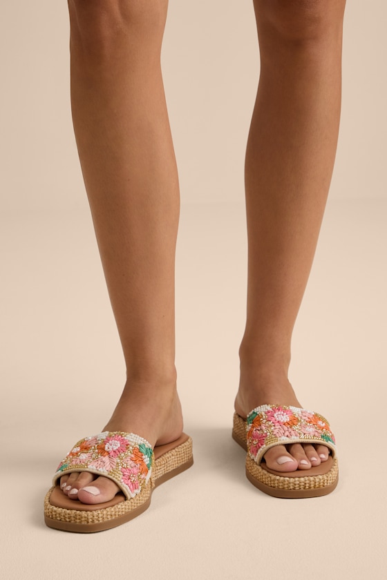 Steve Madden Boardwalk - Floral Multi Sandals - Flatform