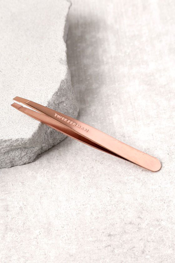 Tweezerman Rose Gold Slant Tweezer - Classic Tweezers - Lulus
