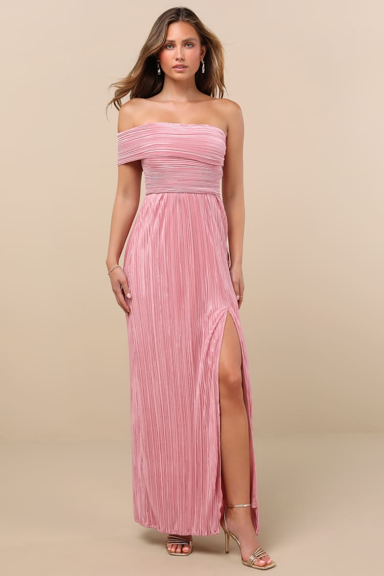 strapless open back dress Baby Pink Linen Silk Calf-Length One-Piece Dress