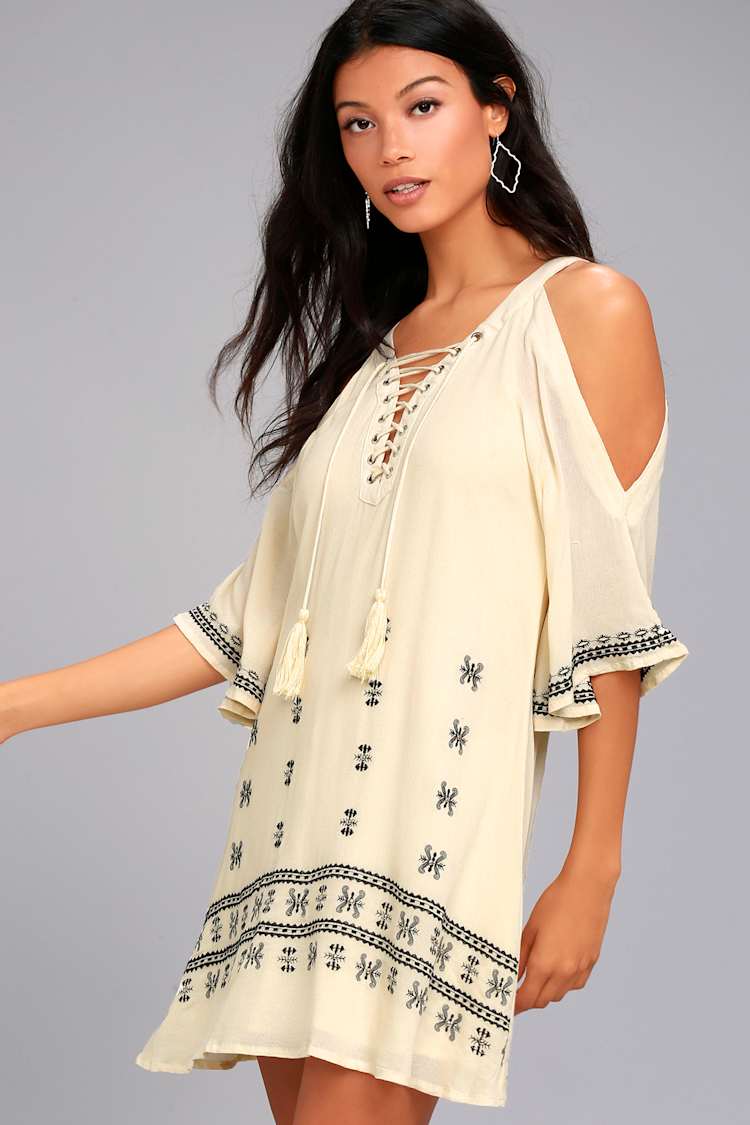 embroidered cold shoulder dress Poly USA 9350 Fitted Embroidered Cold Shoulder Slit Gown