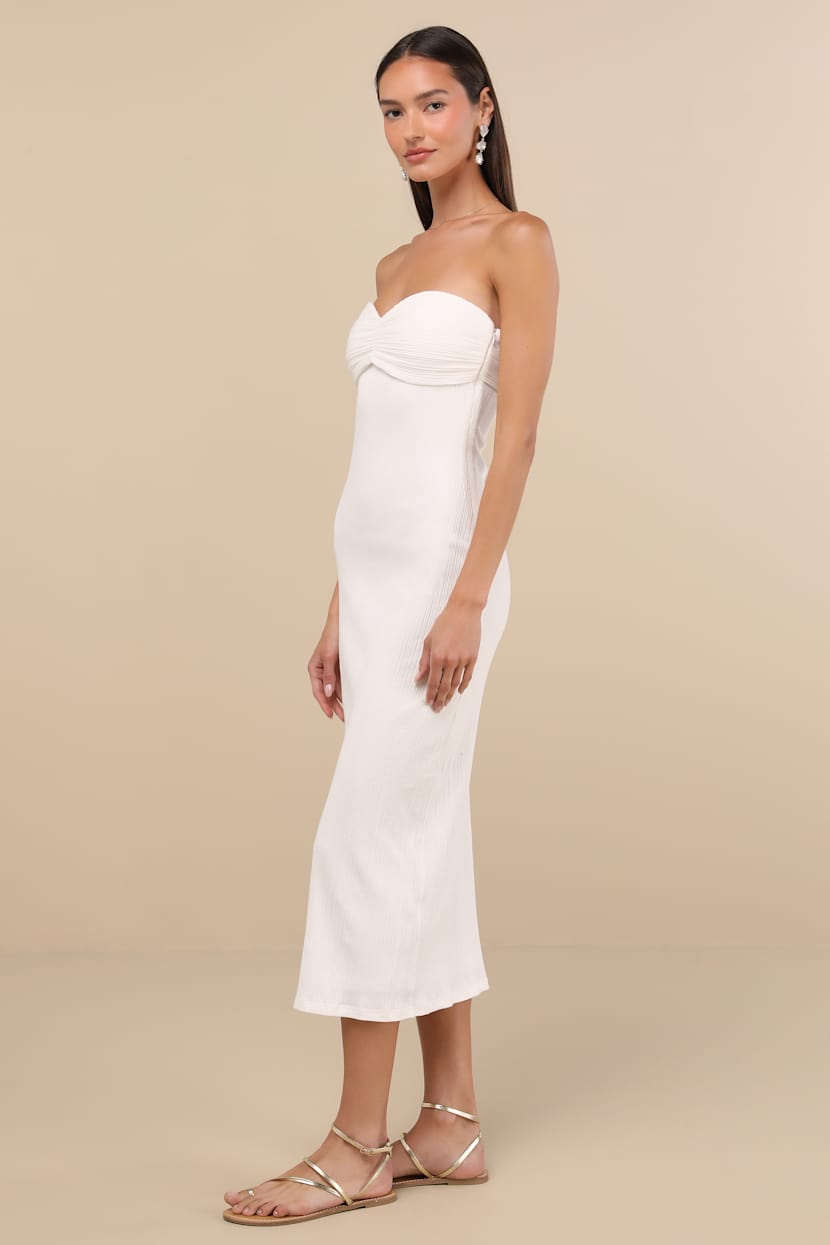 strapless open back dress Nyra Knit Maxi Dress in Off White Mulberry Silk – Gabriela Hearst main image 1