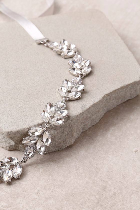 Go With Grace Grey and Silver Rhinestone Headband 2
