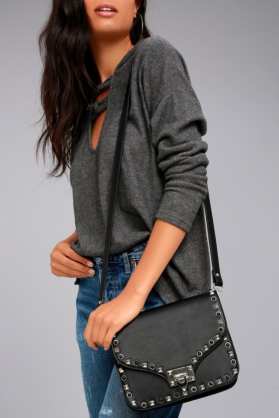 Vtg Y2K Nordstrom Paisley Studded Embroidered Black Leather Shoulder Bag  Purse | eBay