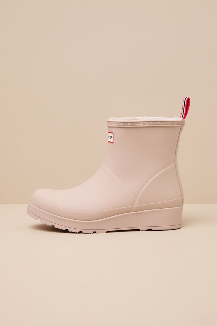 Play Smoke Gray Insulated Shearling Short Rain Boots