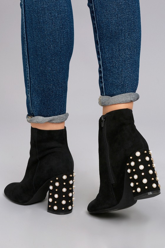 steve madden expert black booties