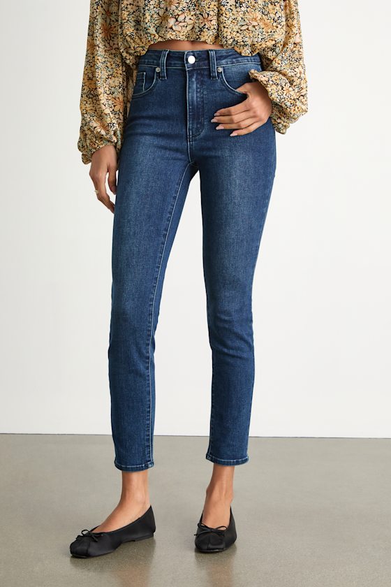 Stafford Dark Wash Denim High-Rise Skinny Jeans 2