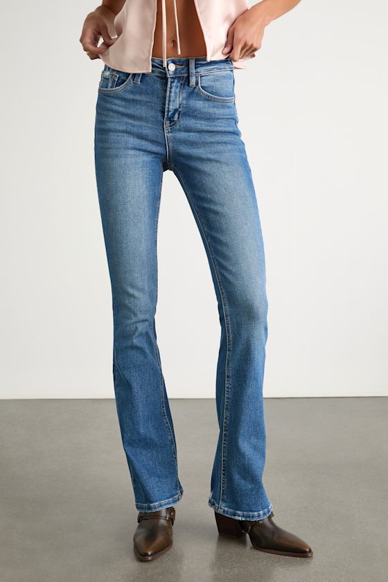 Serana Medium Wash Denim High-Rise Bootcut Jeans 2