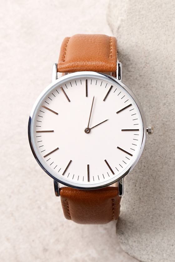 Time to Shine Silver and Brown Watch 2