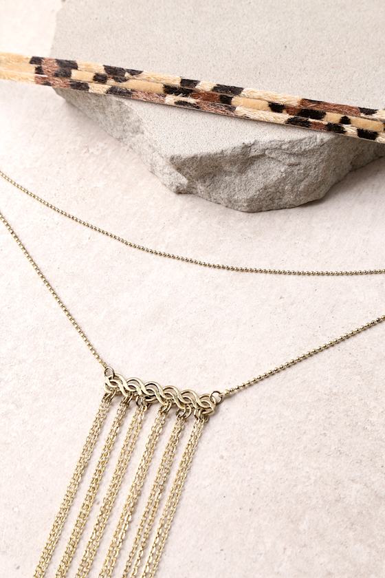 Wild One Gold and Leopard Layered Choker Necklace 2