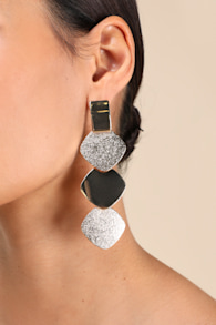 Sharley Gold Drop Statement Earrings 1