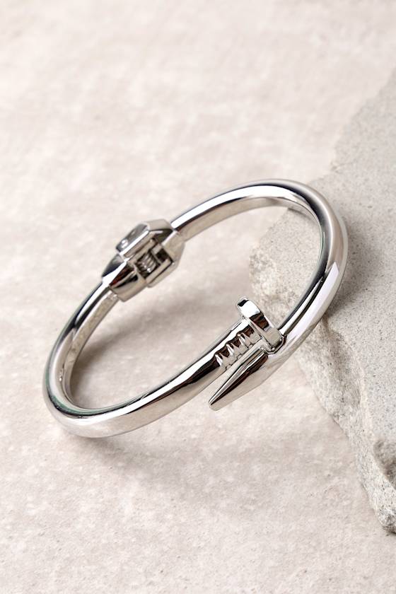 Cute Silver Bracelet Nail Bracelet Hinge Bracelet Lulus