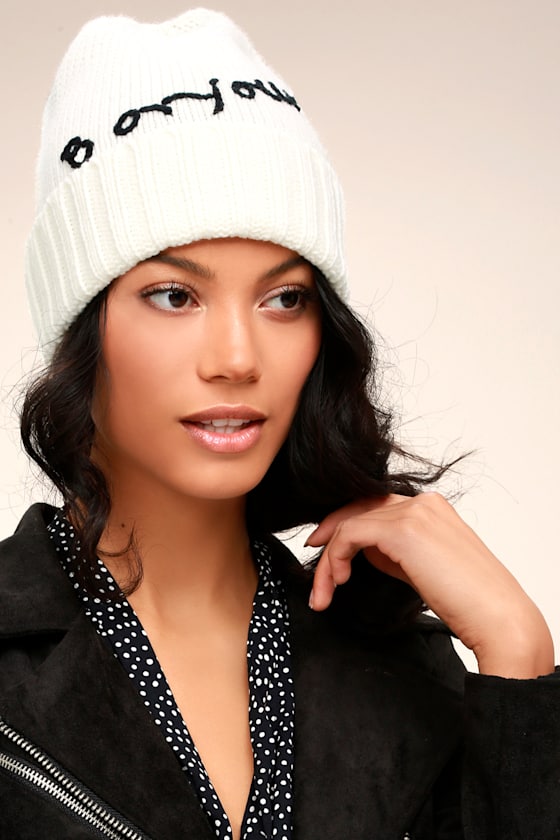 San Diego Hat Co. Bonjour White Beanie 1