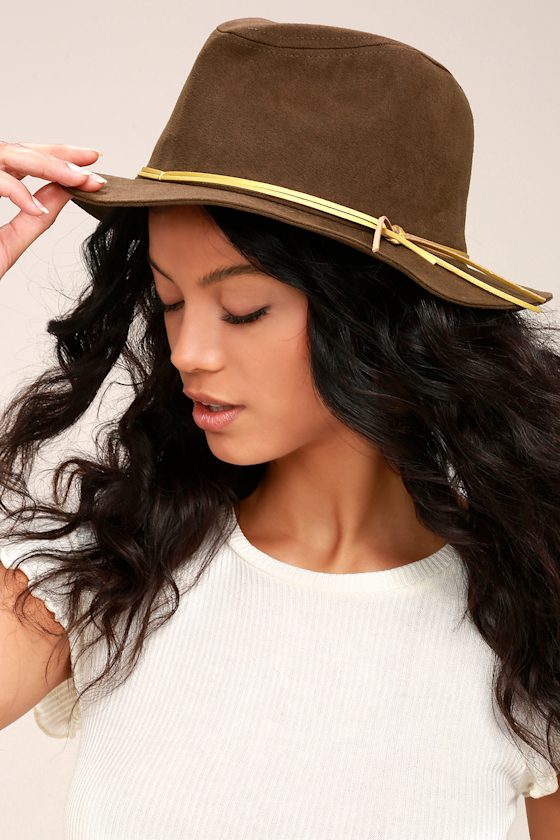 Brown Hat - Suede Hat - Fedora Hat - Lulus