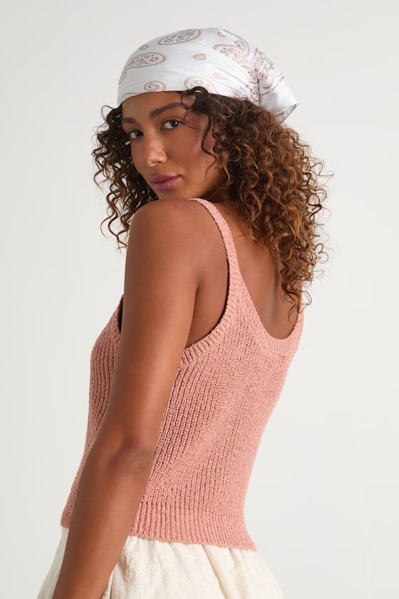 Dusty Pink Knit Tank Top - Sweater Tank Top - Knit Sweater Top - Lulus Dusty Pink Knit Tank Top - Sweater Tank Top - Knit Sweater Top - Lulus