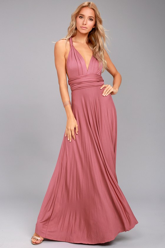 lulus rusty rose maxi dress