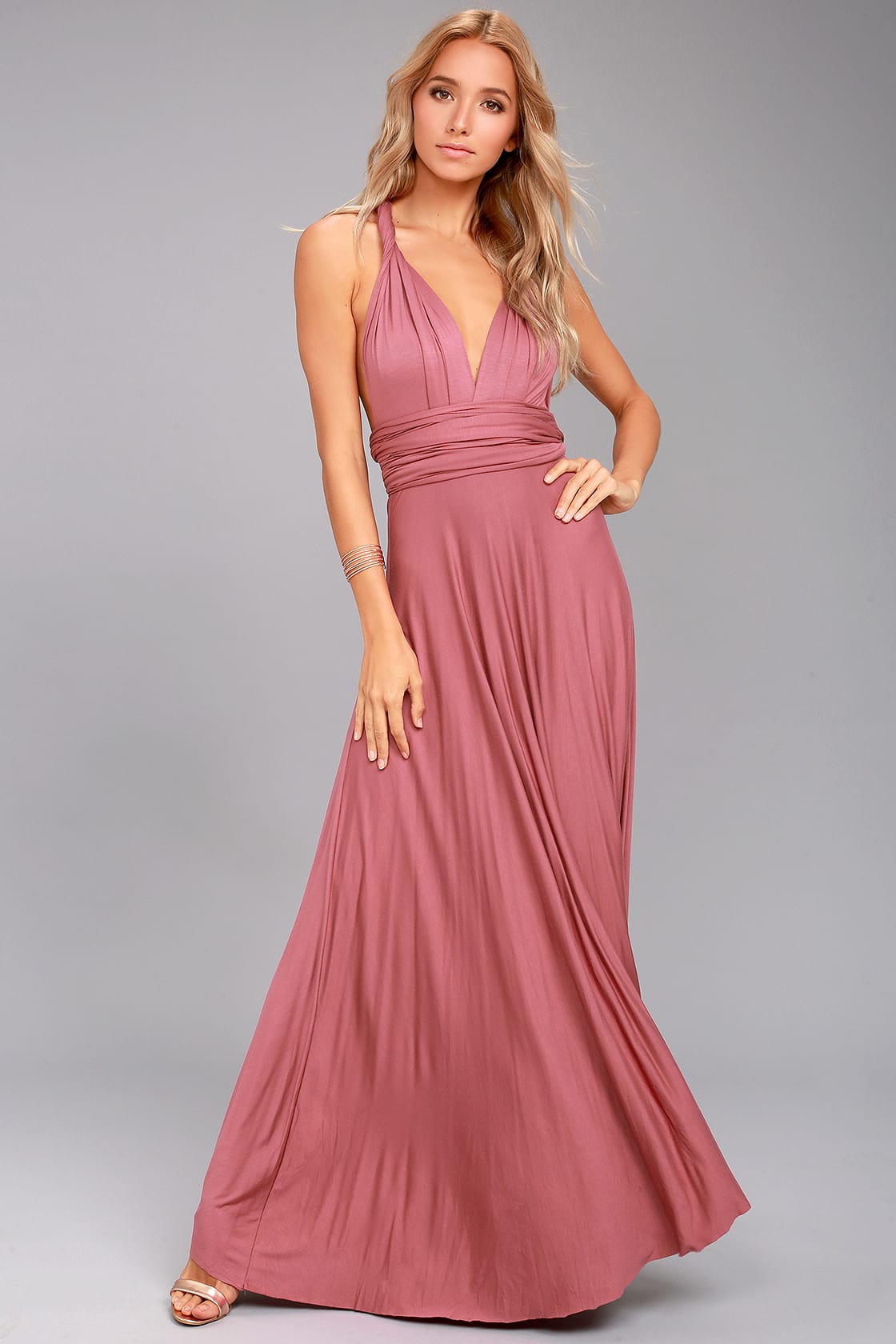 Infinity Bridesmaid Dress Under $100 in Rose Pink