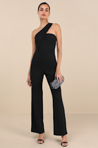 Devoted to Fun Black One-Shoulder Sleeveless Jumpsuit 2