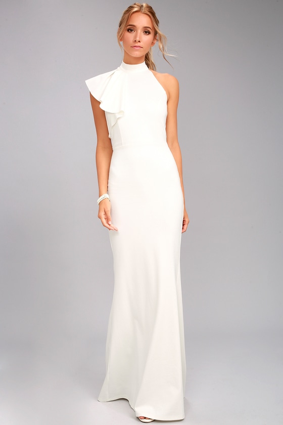 lulus infinite glory white maxi dress