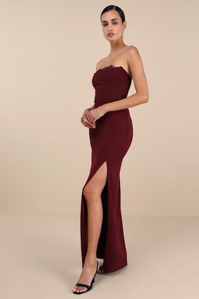 burgundy collared dress LONG BORDEAUX DRESS WITH CAPE