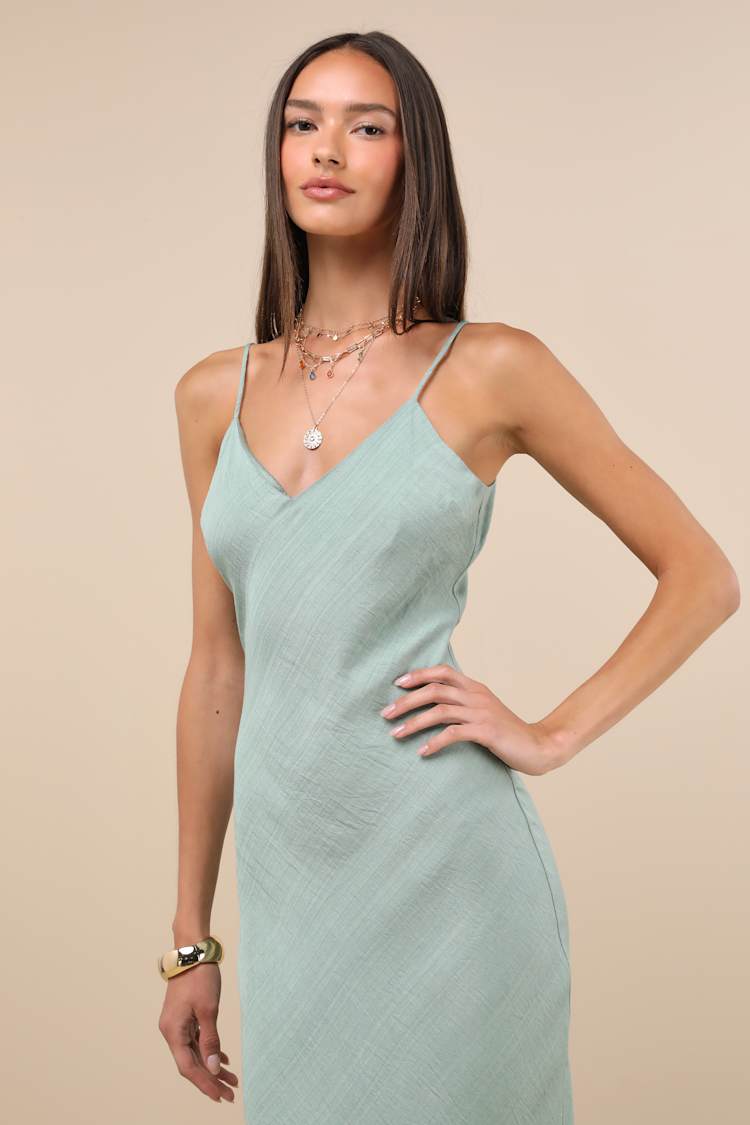 slim fit dress slacks Eleagnt Evening Dresses Long Sage Green Embossment Fabric Texture Slee main image 0