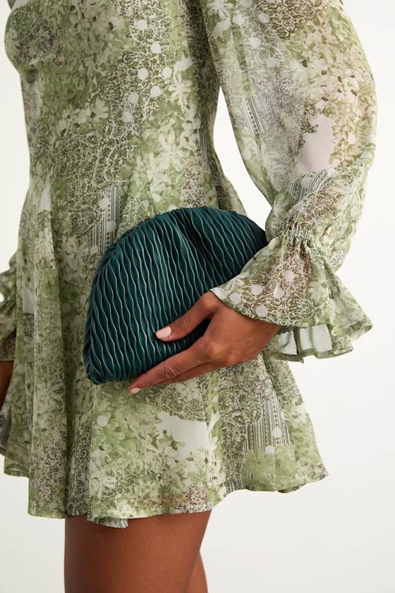 Plain Structured Clutch in Dark Blue 001