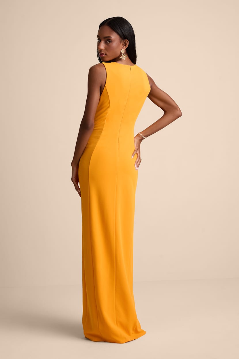 Yellow Sleeveless Gown - Cutout Maxi Dress - Sexy Maxi Dress - Lulus