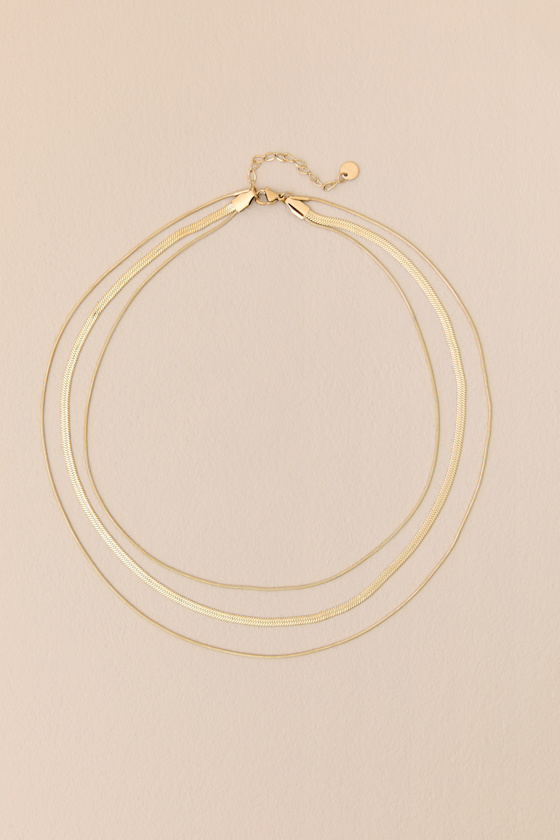 Katiya 14KT Gold Chain Layered Necklace - thumbnail 2