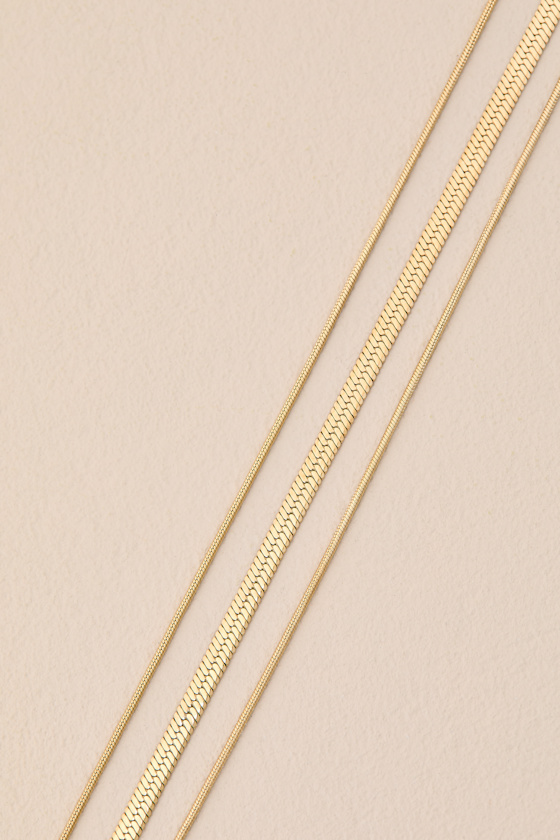 Katiya 14KT Gold Chain Layered Necklace - thumbnail 4