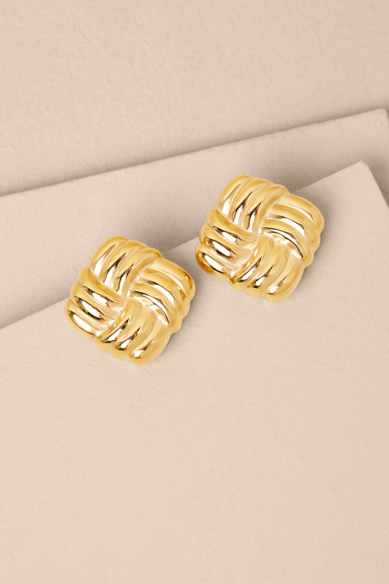Velena 14KT Gold Knotted Earrings