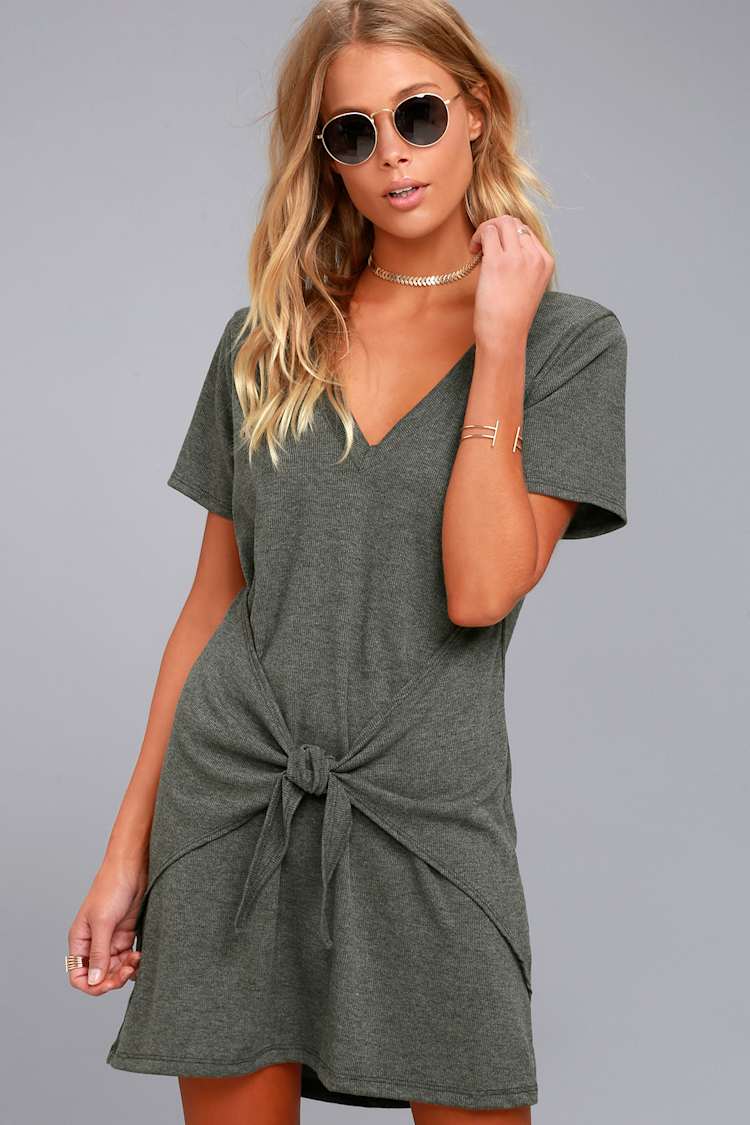 grey knot dress Jluxlabel Women's Hartley Knit Maxi Dress