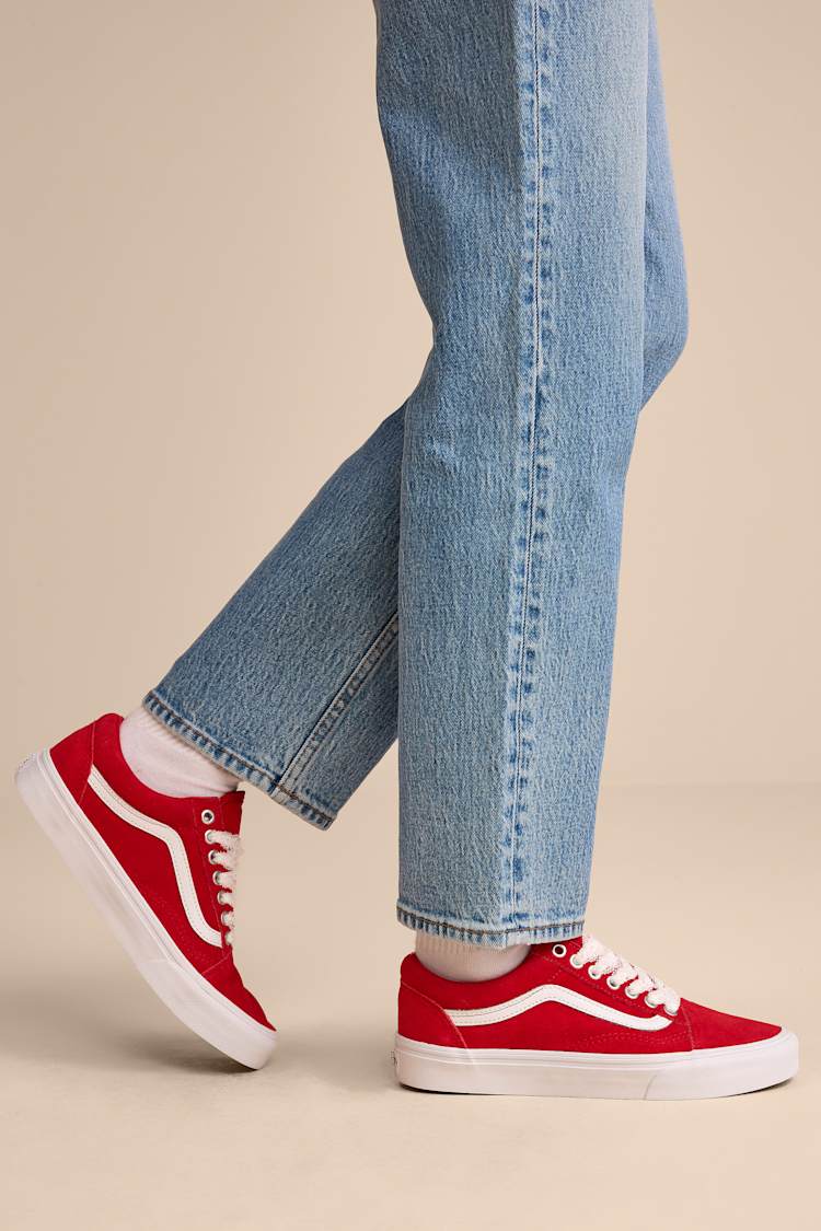 Vans Old Skool Skate Shoes Pop Lace Racing Red : Men's 4 - Women's 5.5 Medium