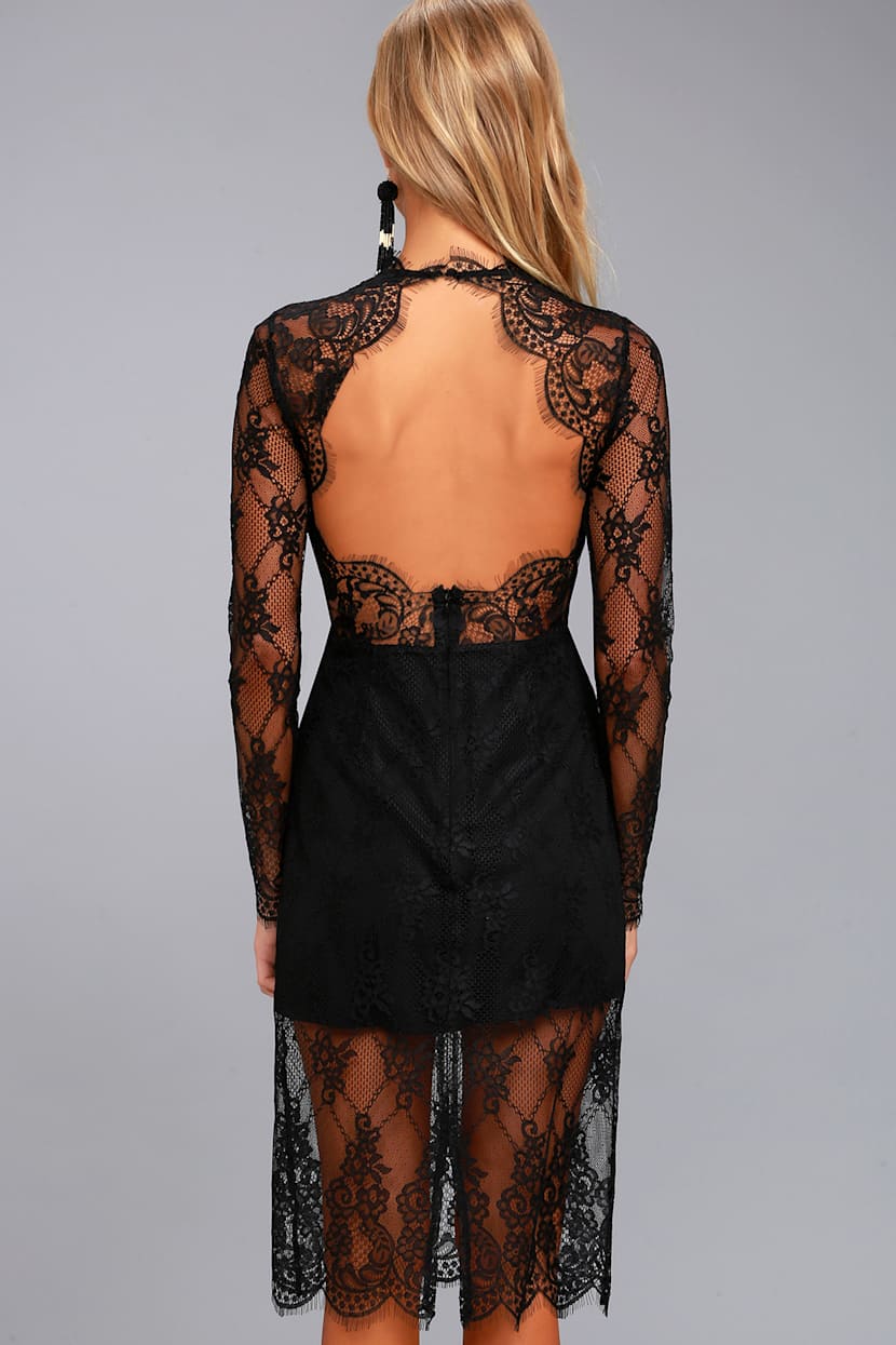nbd black lace dress Nalani Maxi Dress