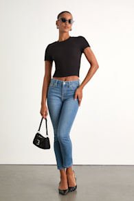 Alizah Medium Wash High-Rise Skinny Jeans 1