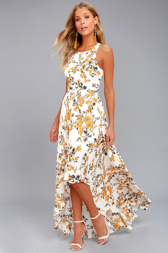 Ali & Jay Bohemian Rhapsody Cream Floral Print Maxi Dress 2