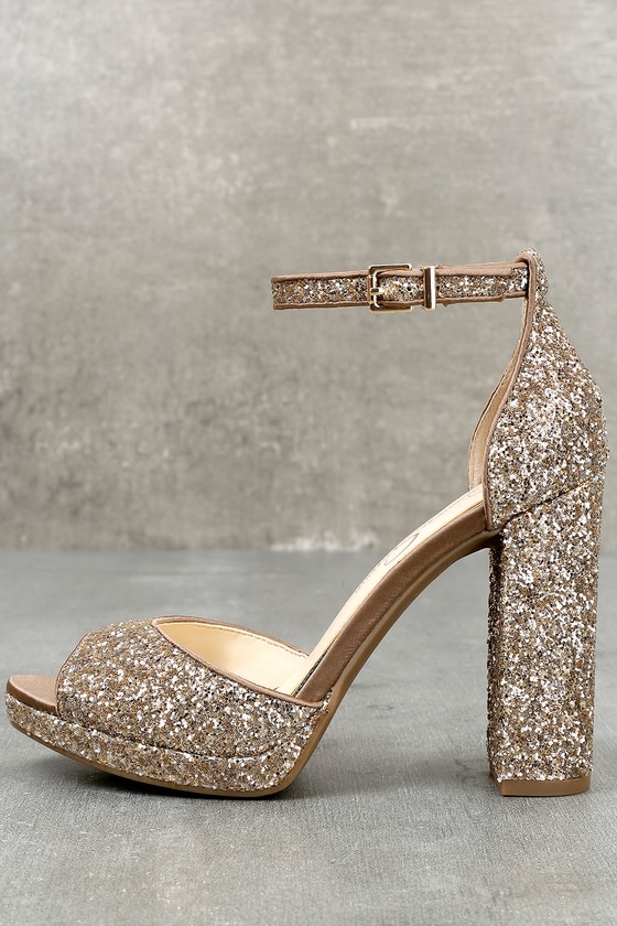 jessica simpson silver sparkly heels