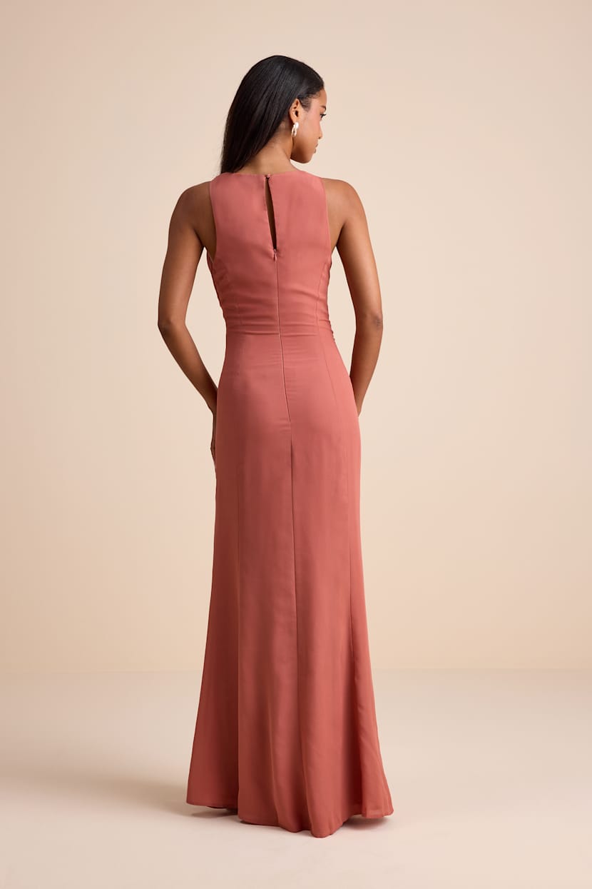lulus rusty rose maxi dress Pink Gold Maxi Dress - Dolman Sleeve Maxi Dress - Relaxed Maxi