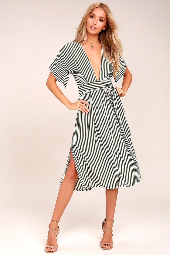 Faithfull the Brand Mustang - Striped Dress - Midi Dress - Lulus