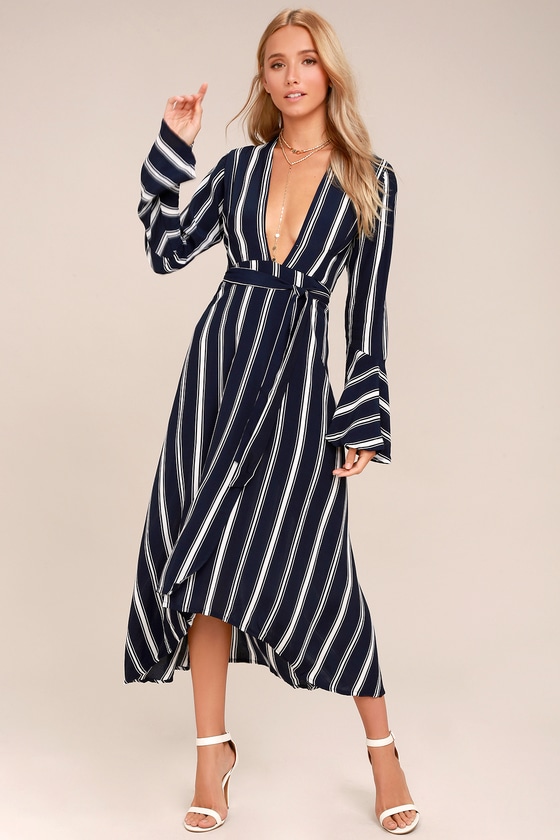 Faithfull the Brand Carioca - Navy Blue Striped Dress - Lulus