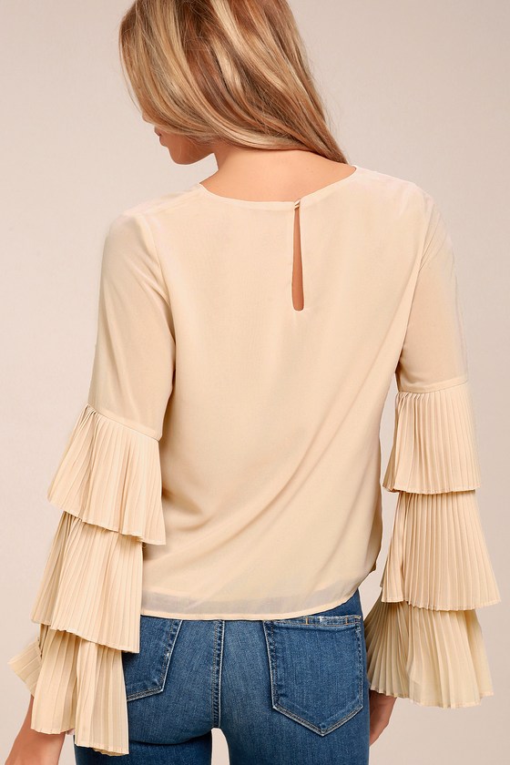 beige dressy tops