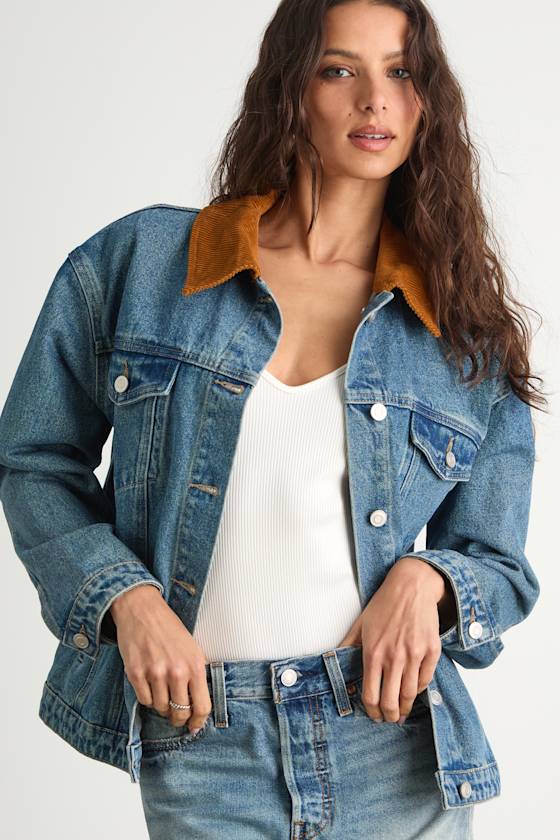Isaline Medium Wash Denim Barn Jacket 1