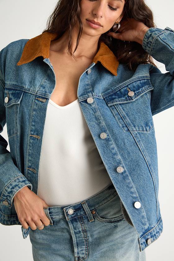 Isaline Medium Wash Denim Barn Jacket 2