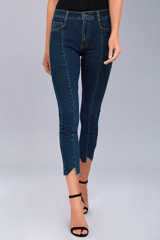EVIDNT Hermosa Medium Wash Cropped Skinny Jeans 2