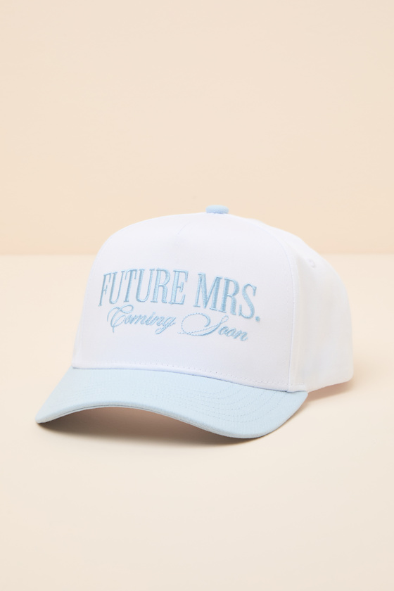 Future Mrs. Light Blue Embroidered Dad Cap 1