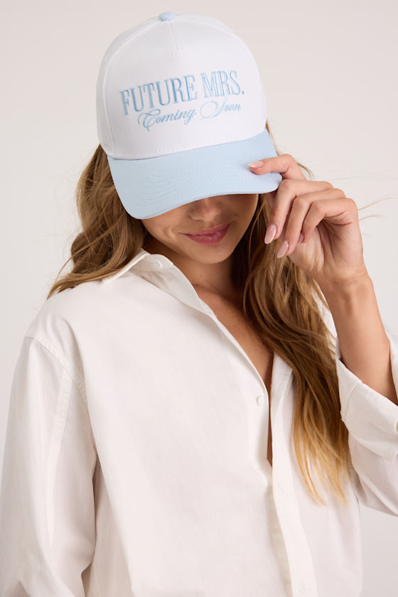 Future Mrs. Light Blue Embroidered Dad Cap - thumbnail 3