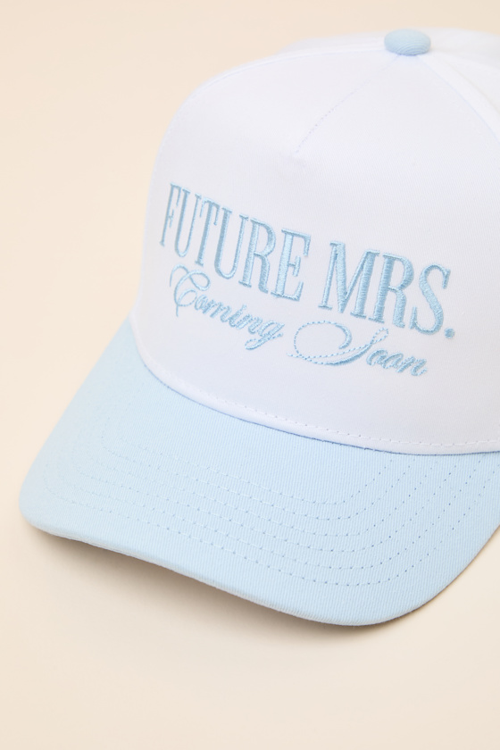 Future Mrs. Light Blue Embroidered Dad Cap - thumbnail 4