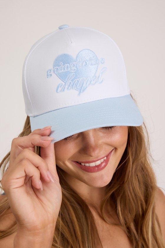 Going To The Chapel Light Blue Embroidered Dad Hat
