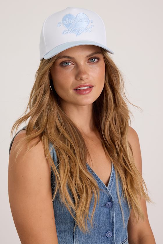 Going To The Chapel Light Blue Embroidered Dad Hat - thumbnail 3