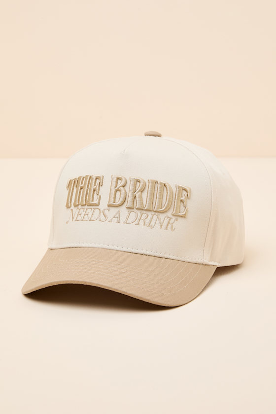 The Bride Beige Embroidered Dad Hat 1